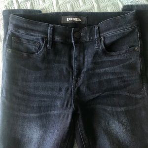 Express MidRise Stretch Dark Wash Jean Leggings 2S